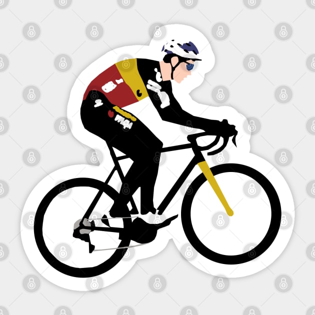 Wout Van Aert VTT Cycling Sticker TeePublic